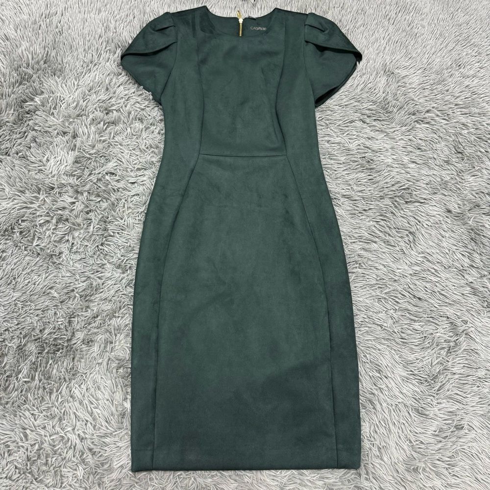 Calvin Klein Dark Green Sheath Dress